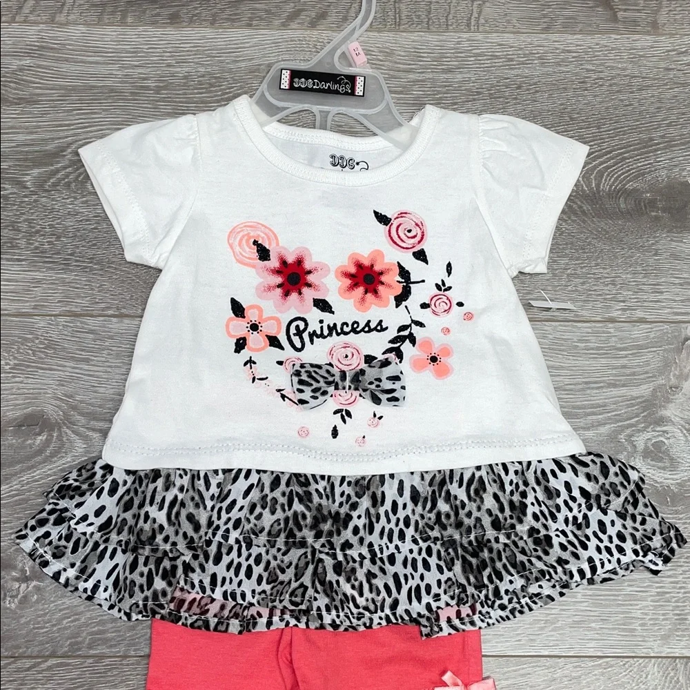 NWT Bundle of 2 Girls 12 Month Outfits Summer Shorts and Tops